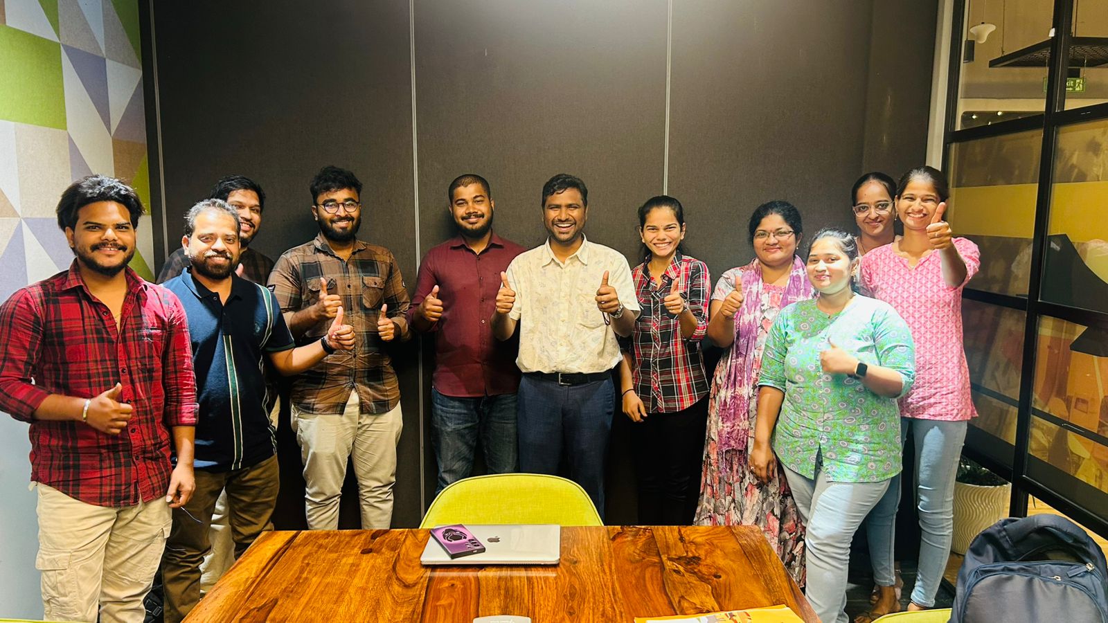 Happy professionals enjoying workshop experience